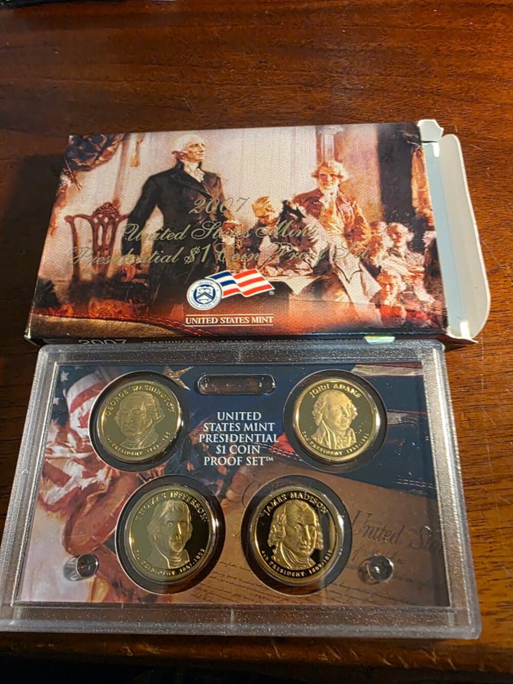 2007 UNITED STATES MINT PRESIDETIAL $1 PROOF SET W/COA